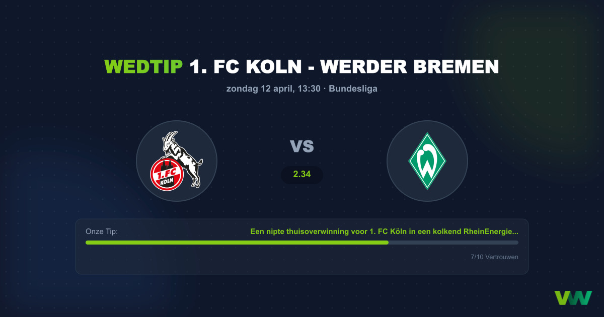 1. FC Köln vs Werder Bremen: Slag om de Middenmoot