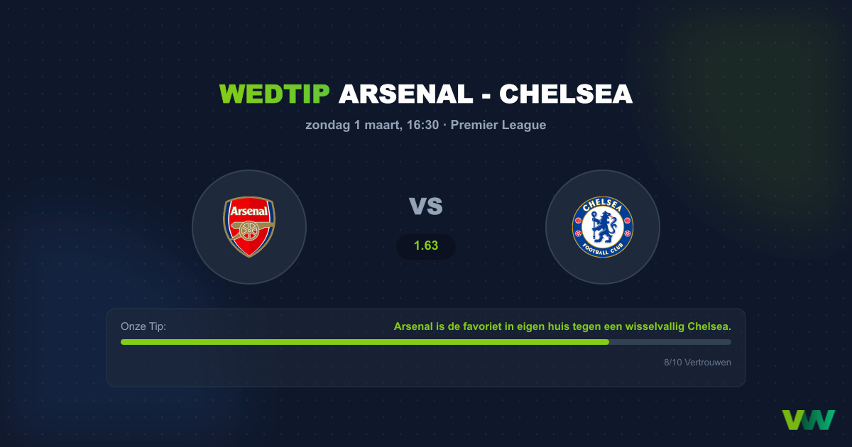 Arsenal vs Chelsea: Voorspelling en Wedtips Premier League