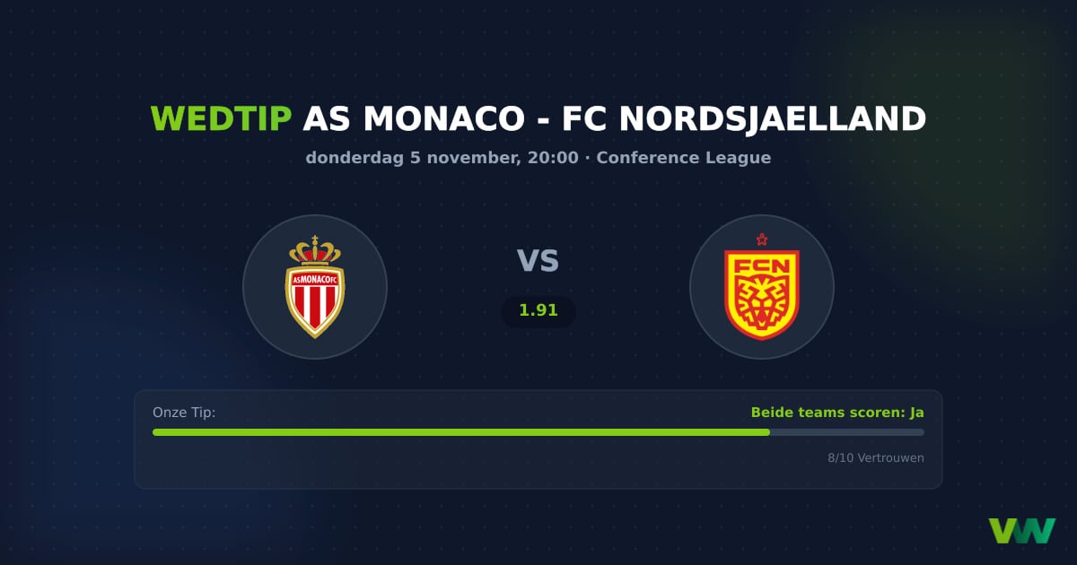 AS Monaco vs FC Nordsjaelland: BTTS in Conference League