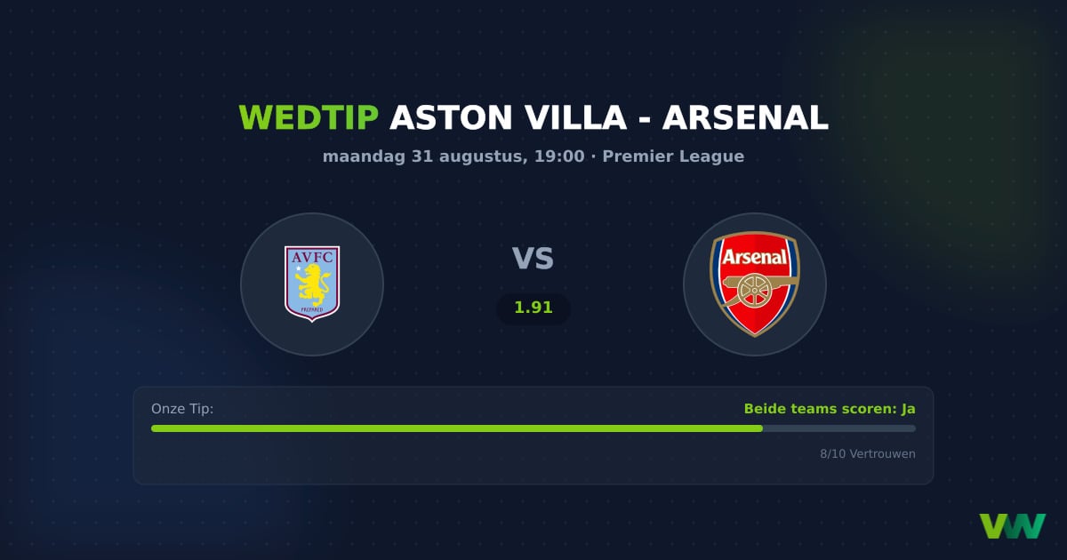 Aston Villa vs Arsenal: PL tactisch contrast