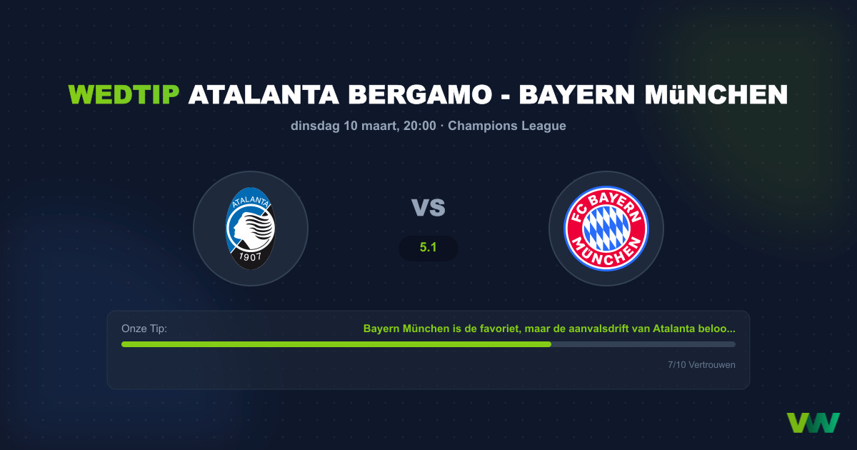 Voorspelling Atalanta - Bayern München (10 maart 2026)