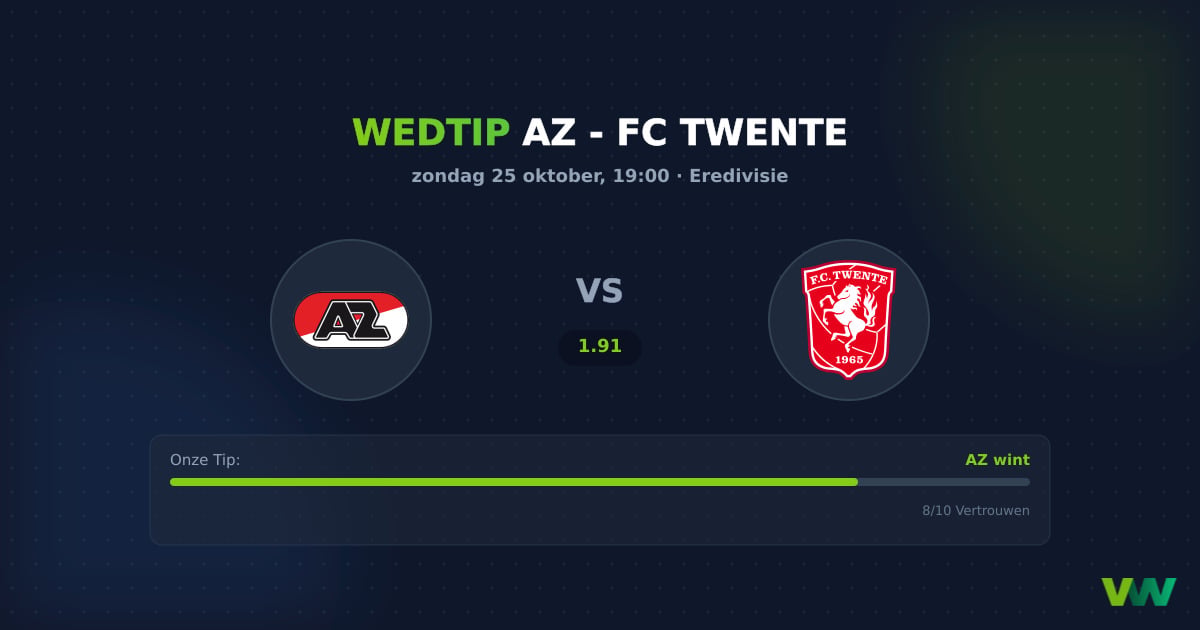 AZ vs FC Twente: Alkmaarders favoriet in Eredivisie topper