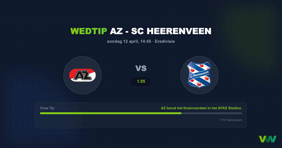 AZ vs sc Heerenveen: Alkmaarse jacht op de Europese top