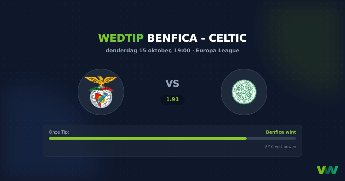 Benfica vs Celtic Europa League: Portugees thuisvoordeel