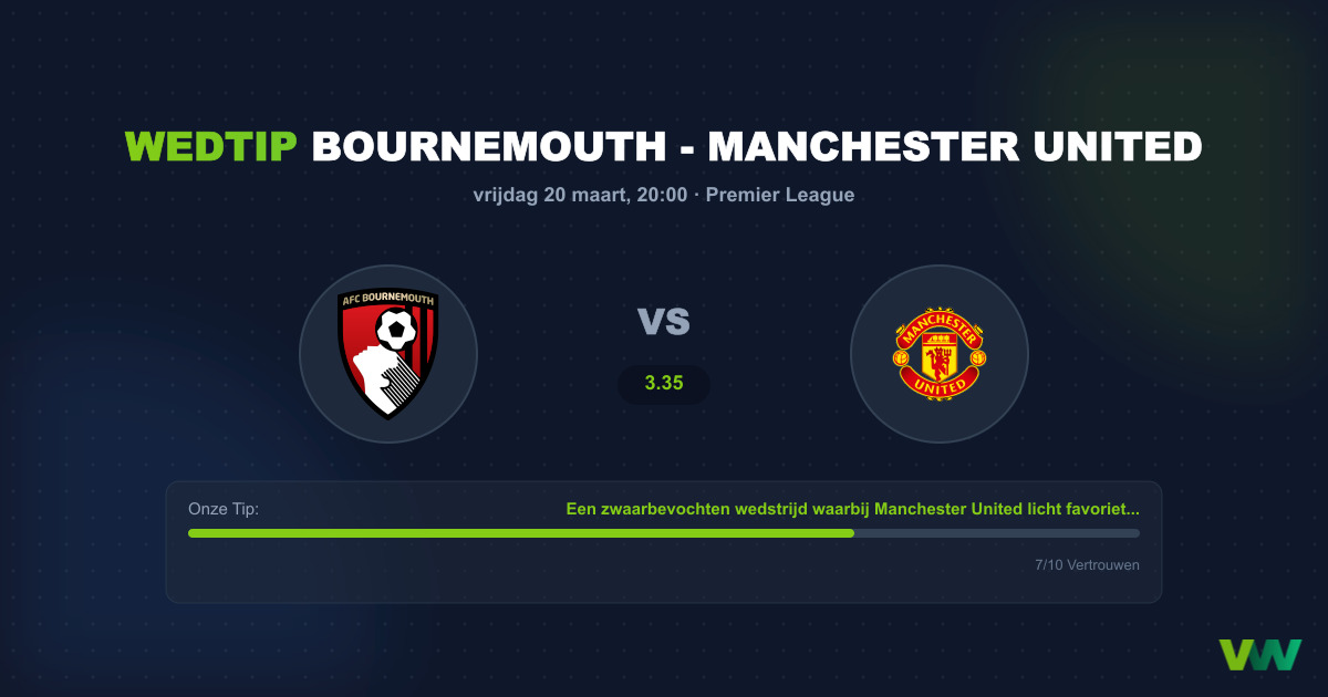 Bournemouth vs Man Utd: Analyse en Wedtips