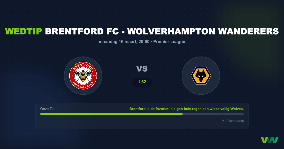 Voorspelling Brentford FC - Wolverhampton Wanderers (Premier League)
