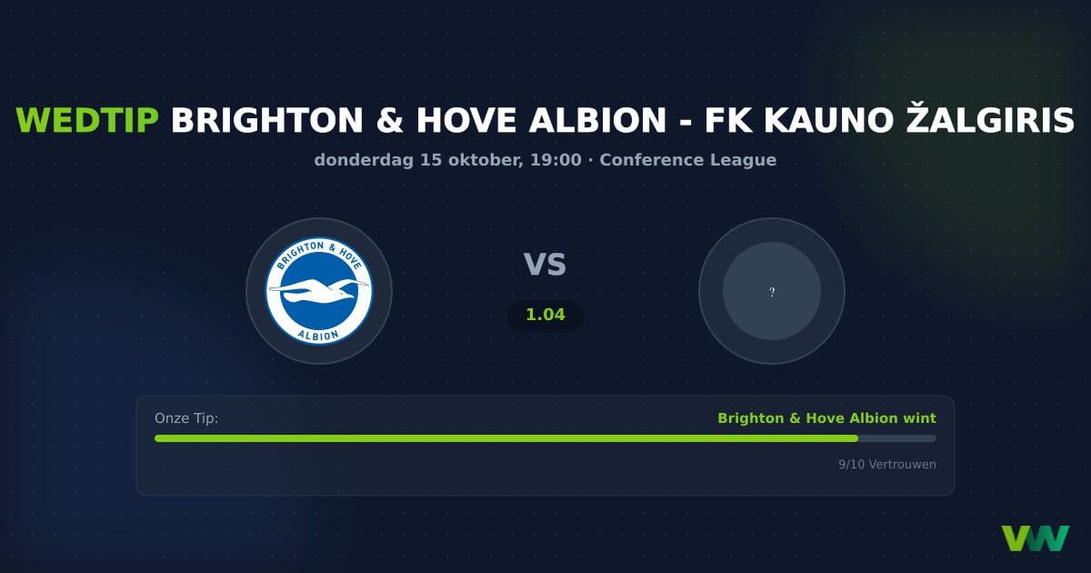 Brighton & Hove Albion vs FK Kauno Žalgiris: Thuisvoordeel