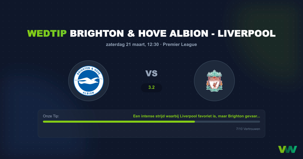 Voorspelling Brighton - Liverpool (21 Maart - 12:30)
