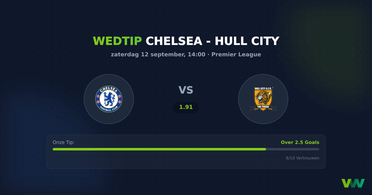 Chelsea vs Hull City: Premier League topper vol doelpunten