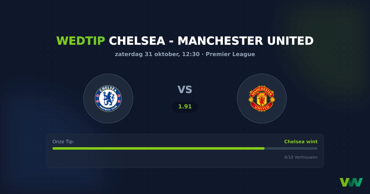 Chelsea vs Man Utd: PL-topper toont tactisch contrast