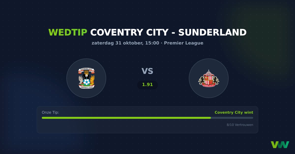 Coventry City vs Sunderland: Cruciaal Kelderduel in de PL