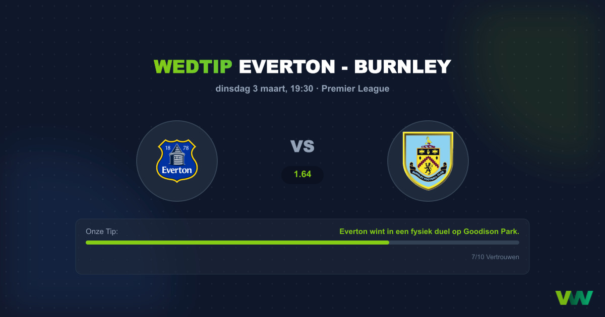 Voorspelling Everton - Burnley (3 maart 2026)
