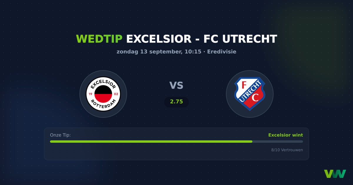 Excelsior vs FC Utrecht Eredivisie: Kansrijke underdog