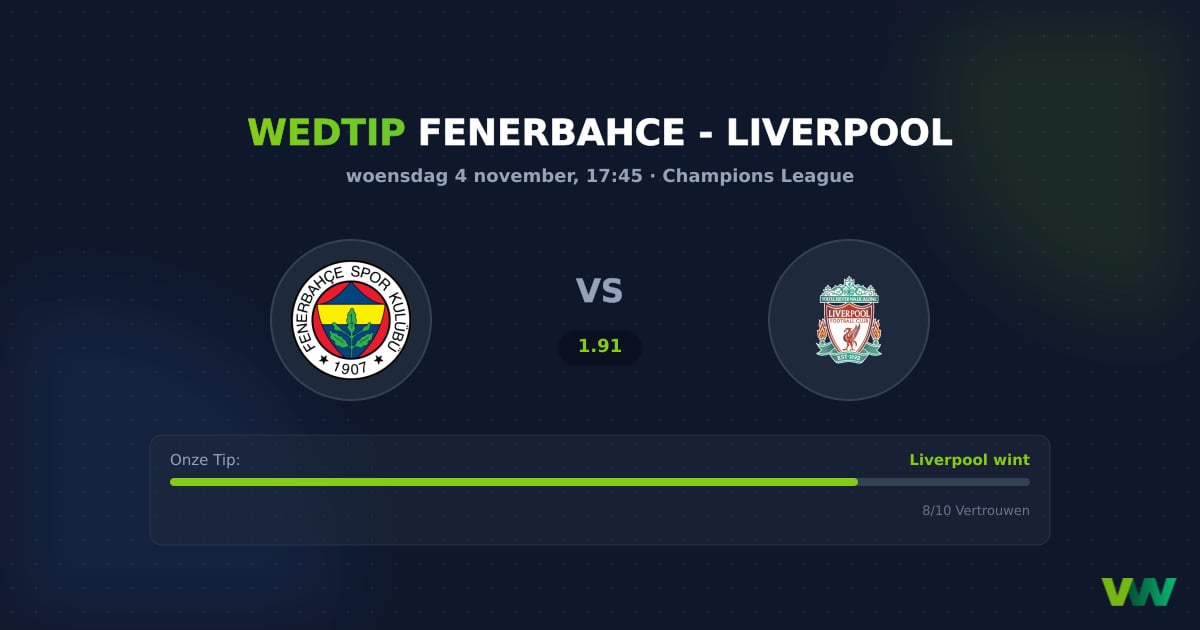 Fenerbahce vs Liverpool: Vormcontrast in de CL