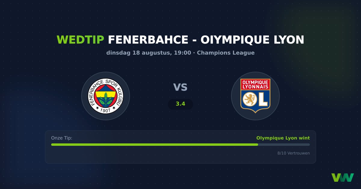 Fenerbahce vs OIympique Lyon: CL-strijd, favoriet odd 2.19
