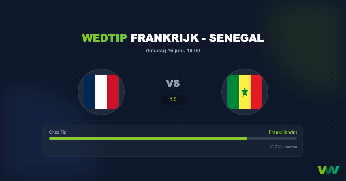 Frankrijk vs Senegal: WK 2026 voorspelling en tips