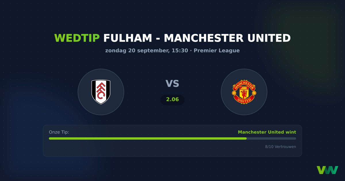 Fulham vs Manchester United: Uitploeg favoriet in PL-duel