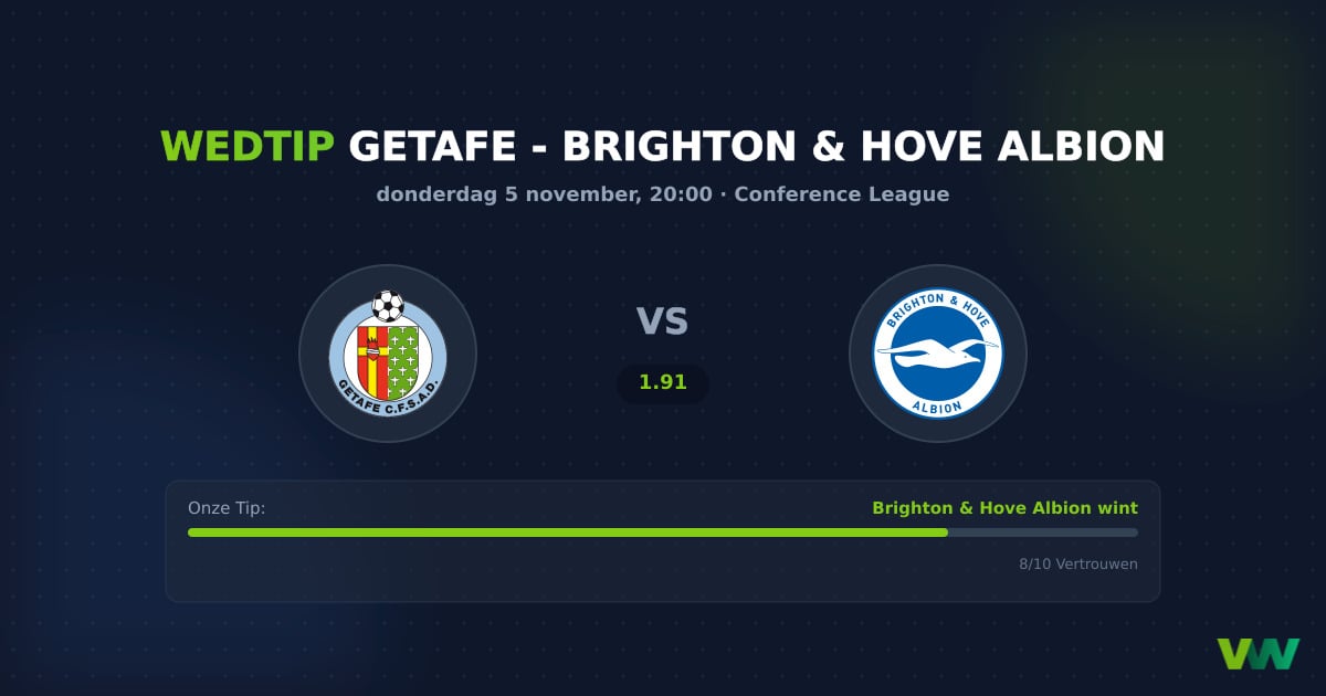 Getafe vs Brighton & Hove Albion: Engelse favoriet in ECL