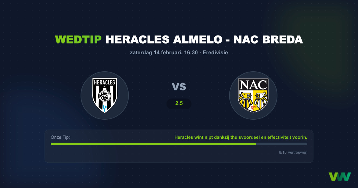Wedtip: Heracles Almelo - NAC Breda (14 februari - 16:30)