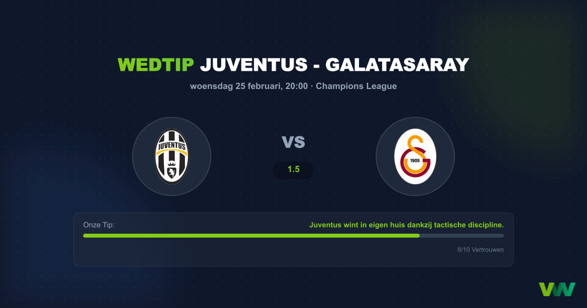 Wedtip: Juventus - Galatasaray | 25 februari - 20:00