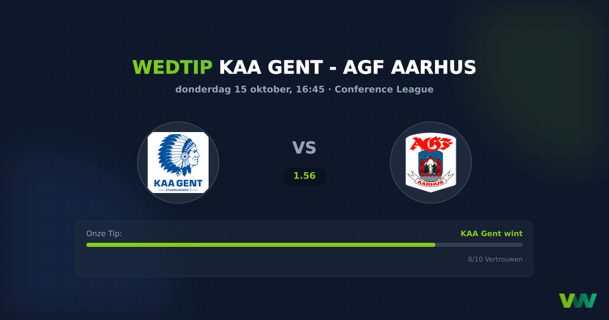KAA Gent vs AGF Aarhus: Belgen favoriet in Conference League
