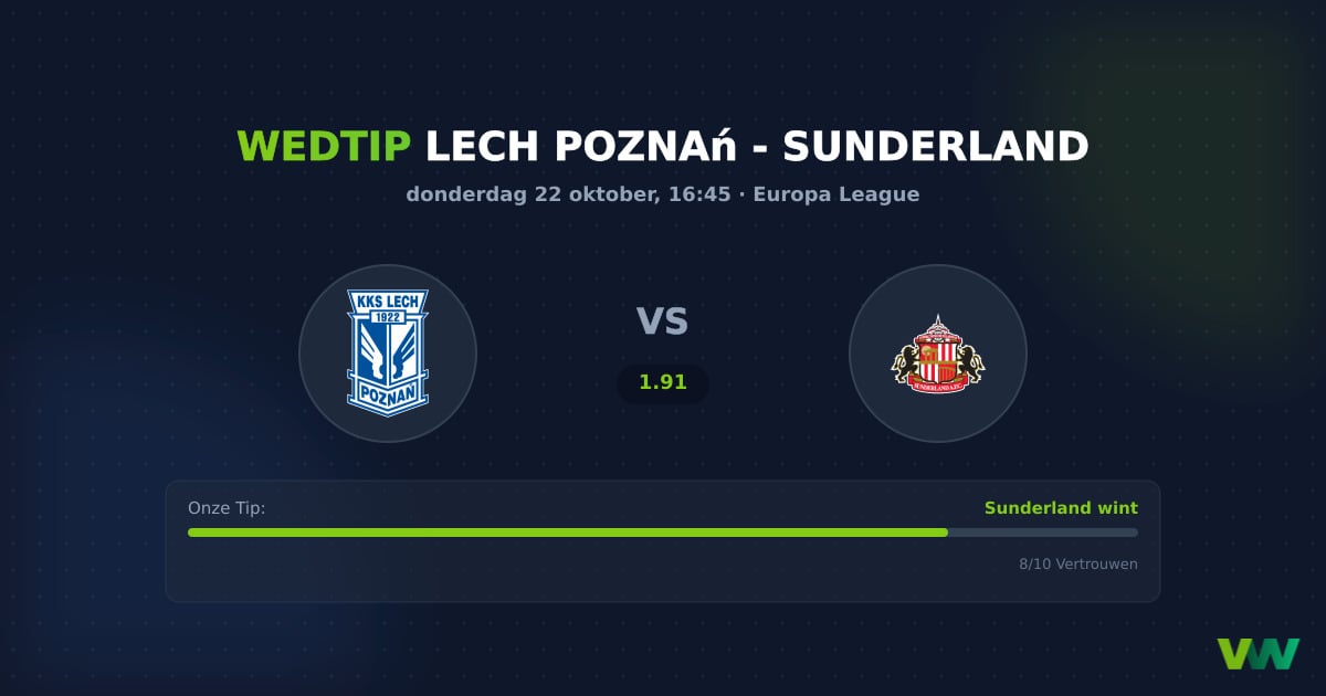 Lech Poznań vs Sunderland: Vormcontrast in Europa League