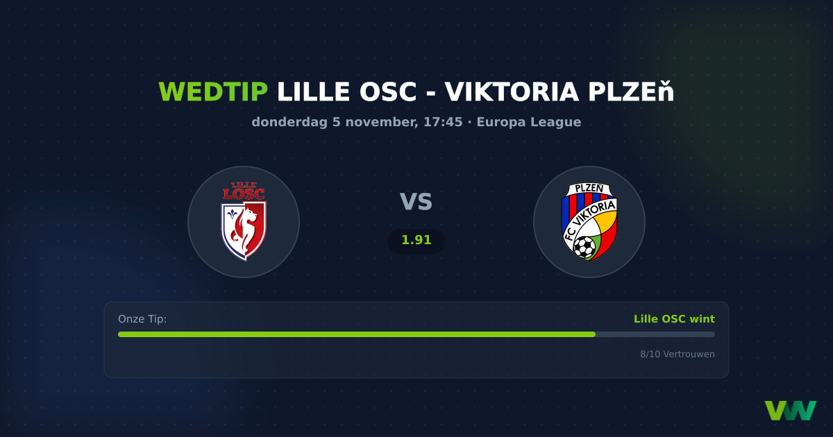 Lille OSC vs Viktoria Plzeň Europa League: Lille favoriet