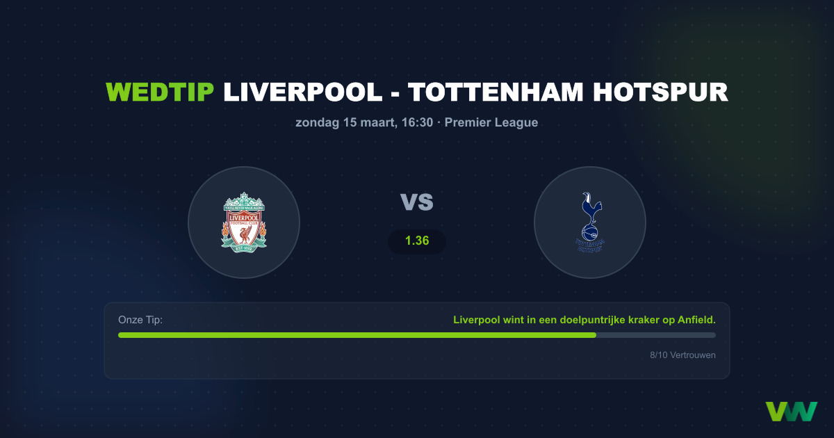 Voorspelling Liverpool - Tottenham Hotspur (Premier League)