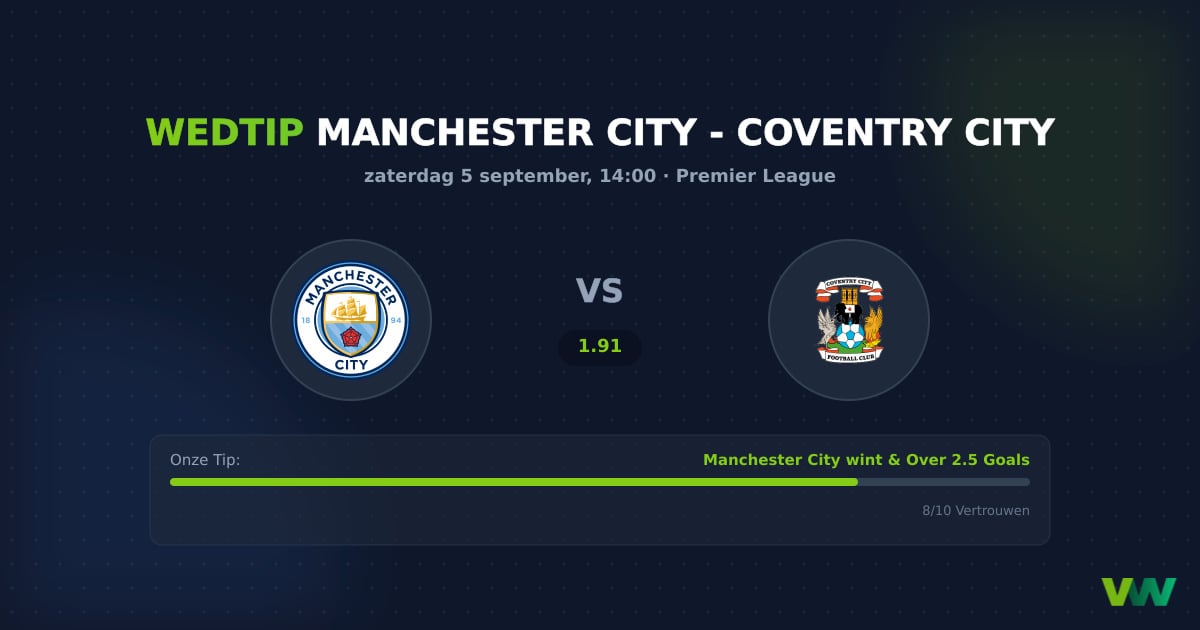Manchester City vs Coventry City: PL-duel vol contrast