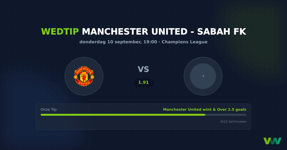 Manchester United vs Sabah FK: CL met grote favoriet