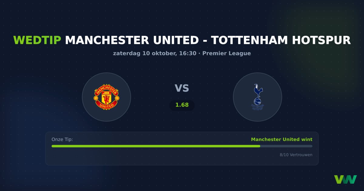 Manchester United vs Tottenham Hotspur: PL favoriet op 1.68