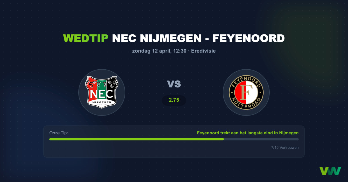 NEC vs Feyenoord: Kraker in de Goffert
