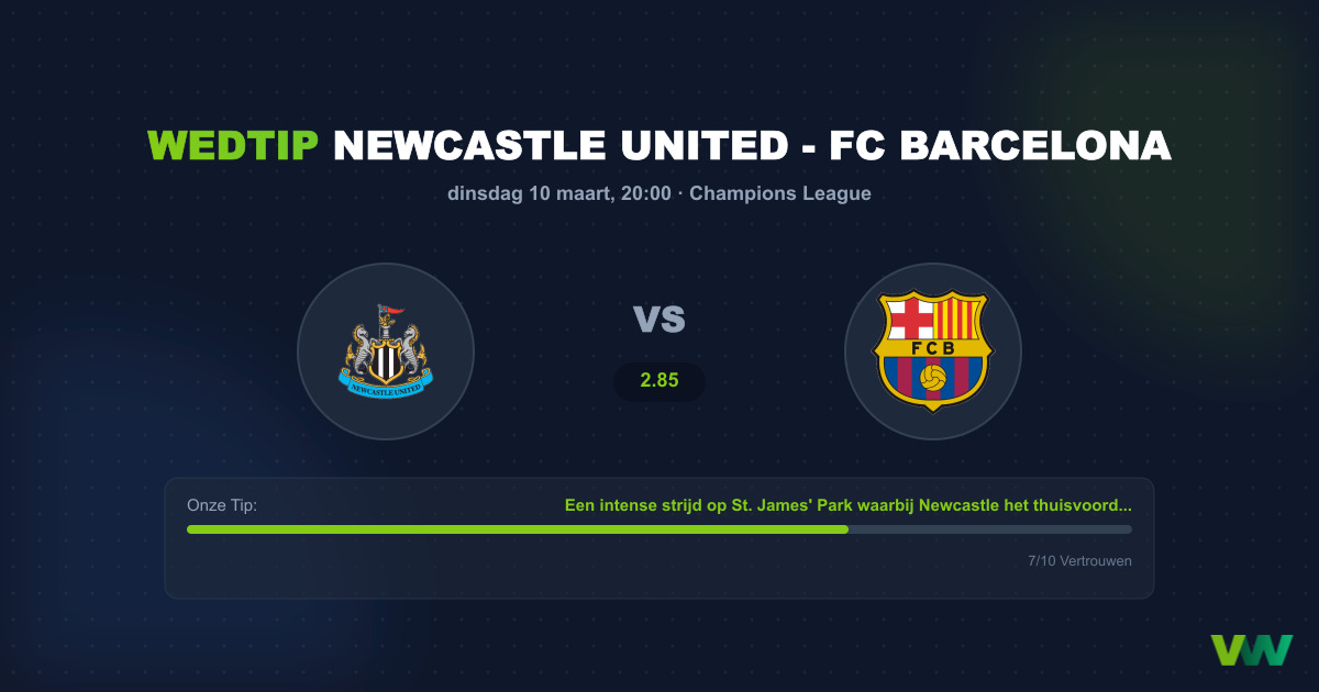 Voorspelling Newcastle United - FC Barcelona (10 maart 2026)