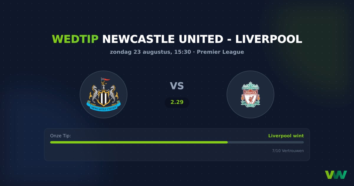 Newcastle United vs Liverpool: PL-start met Reds favoriet