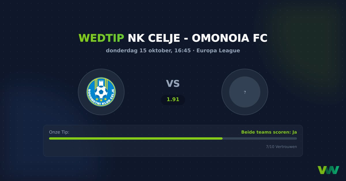 NK Celje vs Omonoia FC: Tactisch Europa League duel