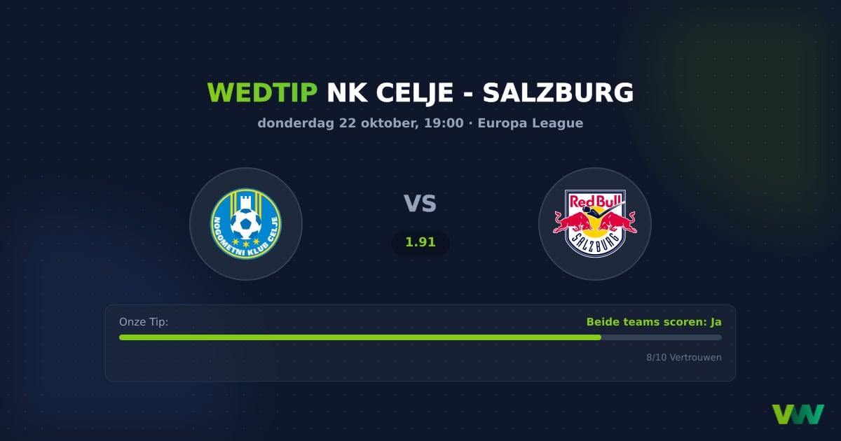 NK Celje vs Salzburg Europa League: Defensieve kwetsbaarheid