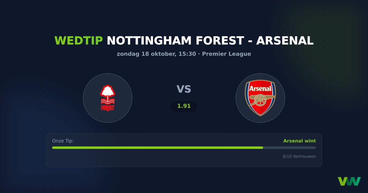 Nottingham Forest vs Arsenal: Gunner-odds domineren PL