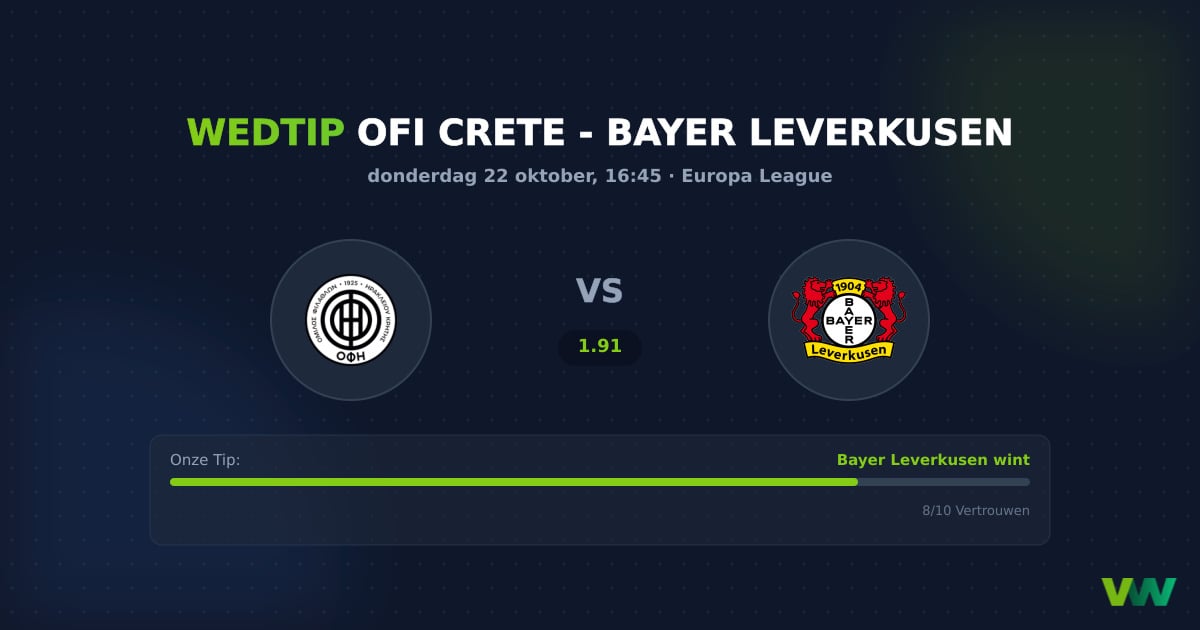 OFI Crete vs Bayer Leverkusen: Duitse vormploeg EL favoriet