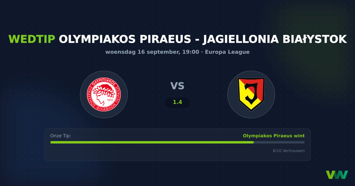 Olympiakos Piraeus vs Jagiellonia Białystok: EL odd-analyse