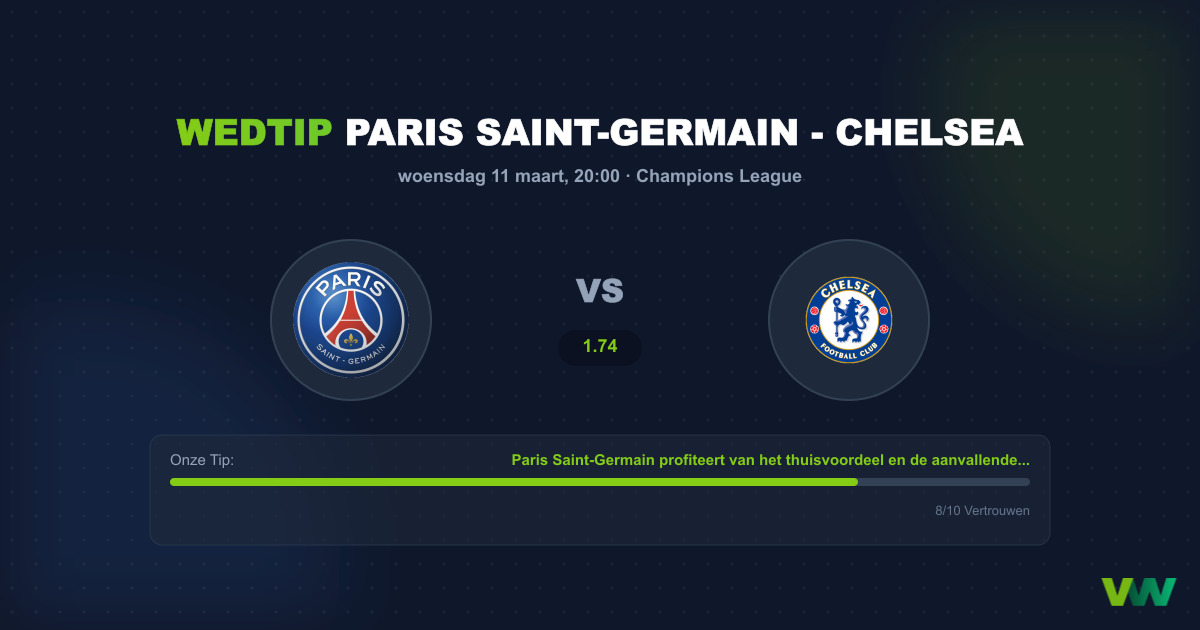 Voorspelling PSG - Chelsea (11 maart 2026)