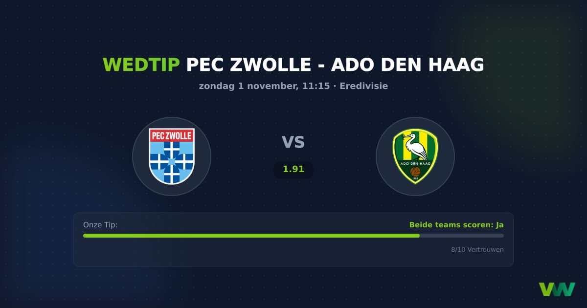 PEC Zwolle vs ADO Den Haag: Tactisch Eredivisie duel