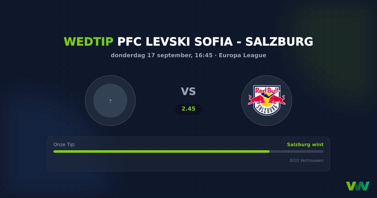 PFC Levski Sofia vs Salzburg: Salzburg lichte favoriet