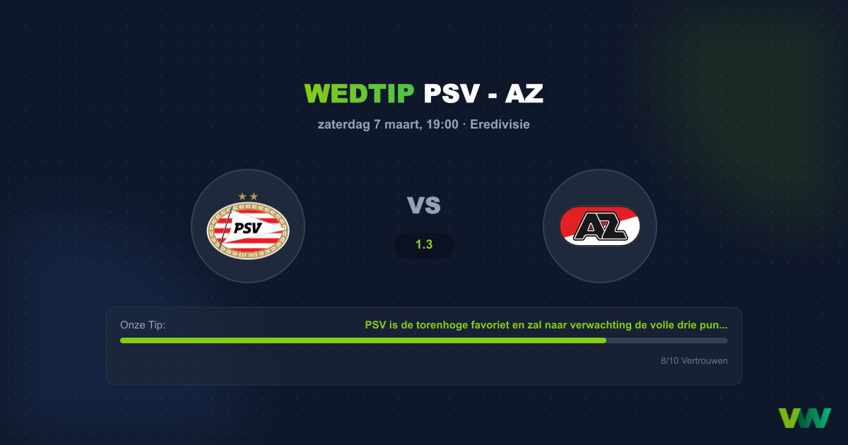 Voorspelling PSV - AZ (7 maart 2026)