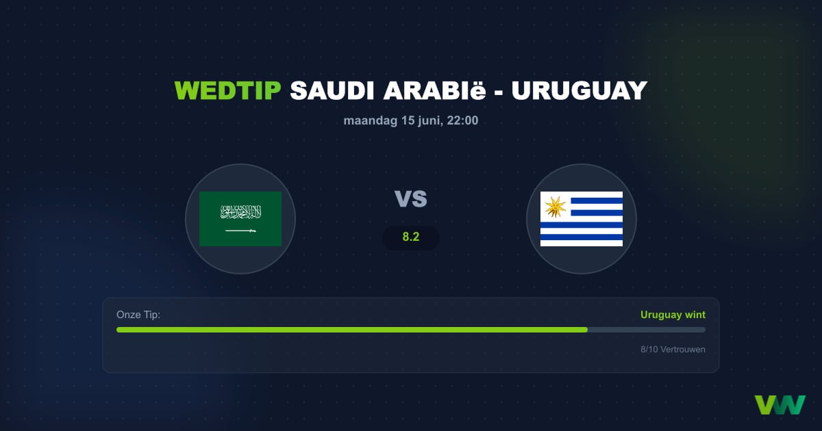 Saudi Arabië vs Uruguay: WK 2026 voorspelling & tips