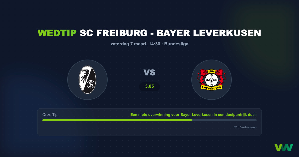Voorspelling Freiburg - Bayer Leverkusen (7 maart 2026)