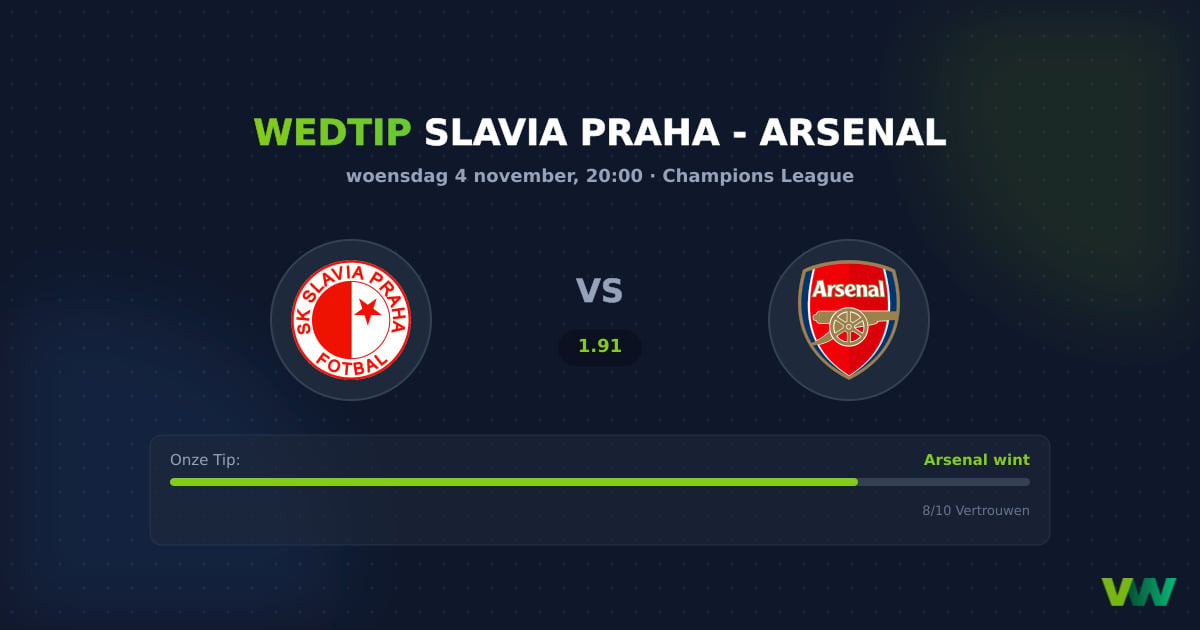 Slavia Praha vs Arsenal: Engelse favoriet in de CL