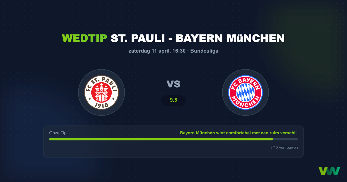 St. Pauli vs Bayern München: David tegen Goliath in Hamburg