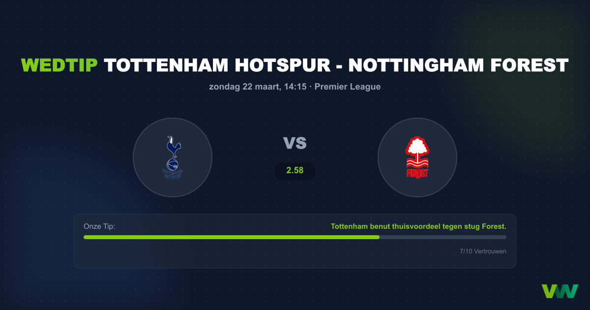 Tottenham vs Nottingham Forest: Analyse en Wedtips