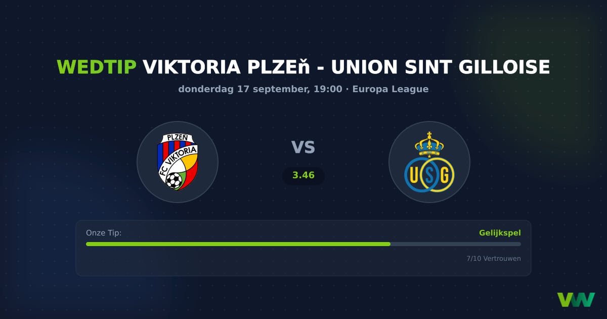 Viktoria Plzeň vs Union Sint Gilloise: EL vorm en odd-tip