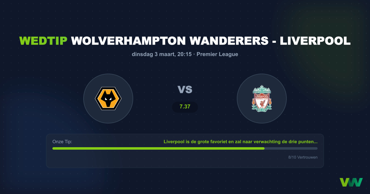 Voorspelling Wolverhampton - Liverpool (3 maart 2026)